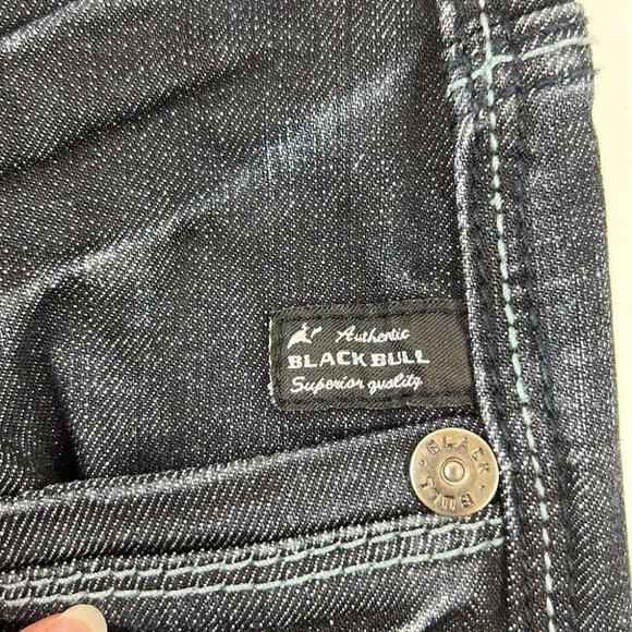 Men's Black Bull Dark Wash Denim 34 x 30 - Picture 3 of 12